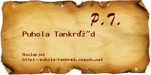 Puhola Tankréd névjegykártya